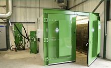 Acoustic booth shot blasting