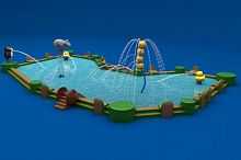 Outdoor swimming pool JUNGLEindoorfor water parkabove-ground
