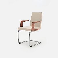 Contemporary chair 620indoorleatherchromed metal base