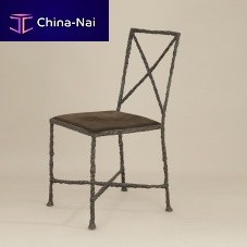 Contemporary chair ROMAindoorfabricbronze base