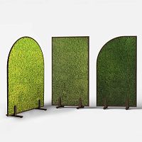 Free-standing acoustic panel MODULORmobilesteelpreserved moss