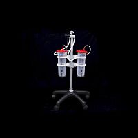 Body fluids suction jar stand 160 23 seriestrolley-mounted2 jars
