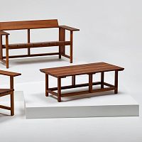 Contemporary coffee table CLERICIirokoiroko baserectangular