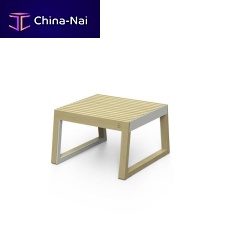 Contemporary stool Barka BA114solid woodteakwooden base