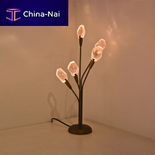 Table lamp Petalobedside tablebrassMurano glass