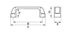 Pull handle 206-2 seriesdoorglass fiber-reinforced plastic