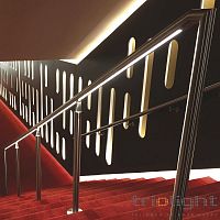 Stainless steel handrail with integrated LED lighting