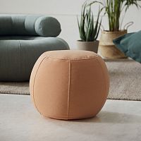Contemporary pouf PERLAfabricroundupholstered
