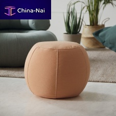 Contemporary pouf PERLAfabricroundupholstered