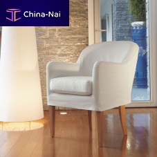 Traditional armchair OLGAfabricwith removable coverwhite