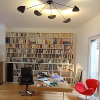 Aluminum ceiling light SUSP5contemporarysteelincandescent