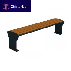 Traditional public bench JESOLO woodensteelwithout backrest