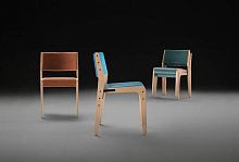Contemporary chair BOOMERANGwoodenstackablehome