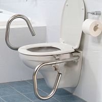 Satin stainless steel grab bar THRONEangledhangingfor healthcare facility