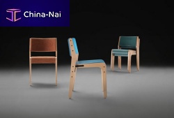Contemporary chair BOOMERANGwoodenstackablehome