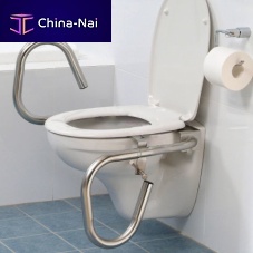 Satin stainless steel grab bar THRONEangledhangingfor healthcare facility