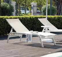 Contemporary sun lounger 901fabricaluminumstainless steel