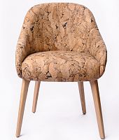 Contemporary chair NATURALindoorcorkwooden base