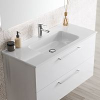 Wall-mounted washbasin LUC1-holewith overflowrectangular