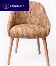 Contemporary chair NATURALindoorcorkwooden base