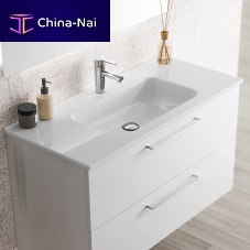 Wall-mounted washbasin LUC1-holewith overflowrectangular