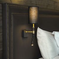 Fabric wall light Butler contemporaryindoorbrass