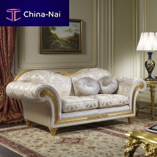 Classic sofa Excelsiorfabricwhitegolden