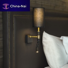 Fabric wall light Butler contemporaryindoorbrass