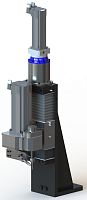 Vertical tapping machine lever