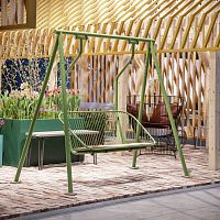 Steel swing seat Korg 2-personself-supporting