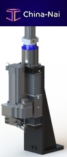 Vertical tapping machine lever
