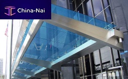 Entrance canopy stainless steelglassflat