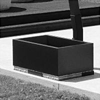 Aluminum planter rectangularcontemporaryfor restaurant