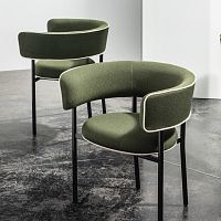 Contemporary armchair FONT REGULAR fabricwhitegreen