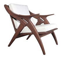Contemporary chair ROCNIKindoorfabricteak base