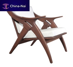 Contemporary chair ROCNIKindoorfabricteak base