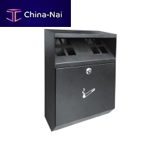 Wall-mounted ashtray Squaresteelfor outdoor usefor public space