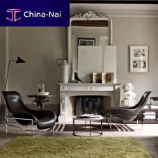 Contemporary armchair Martfabricleathersteel