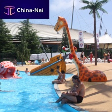 Fiberglass shower GIRAFFEfor water parkchild's
