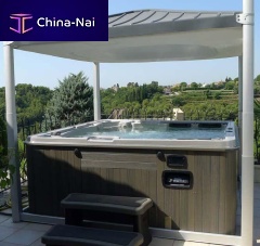Retractable spa enclosure HYDROCOVERaluminum framehome