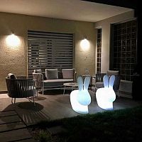 Portable lamp RABBITpolyethyleneoriginal designoutdoor