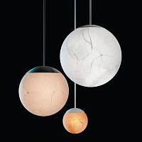 Pendant lamp HAND PAINTED GLOBES glasscontemporarycorded