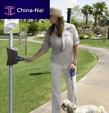 Public space dog waste bag dispenser CAN-ADAPT