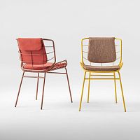 Contemporary chair SKIN MET 0084 indooroutdoorfabric