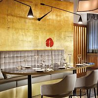 Contemporary wall light GORDONindoorbrassconical