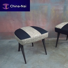 Contemporary stool LENZI PANCHETTOsolid woodsolid wood baseupholstered