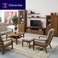 Scandinavian design footrest 1260FSfabricleatherteak