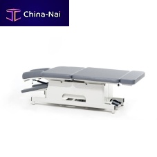Electric massage table with armrestswith adjustable height backrest3-section