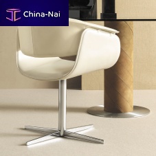 Contemporary chair AIRLUX BCindoorleathersteel base