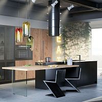 Contemporary kitchen LUISAplywoodstoneisland